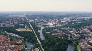 Drohnenaufnahmen, Lübeck, Stadt, Luftaufnahmen, 4K